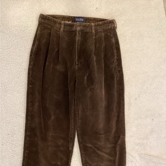 CLUB ROOM Two-pleat Corduroy Pants Men's Size 35 cotton brown type Vintage Second Hand